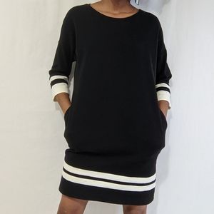 VINCE Stripe Colorblock Dress Casual size M